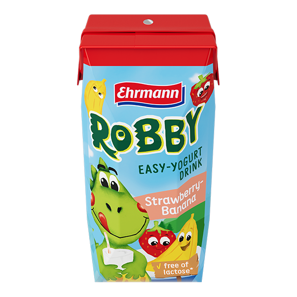 Ehrmann Robby Easy Yogurt Drink Strawberry Banana 200ml