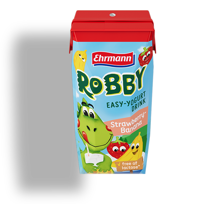 Ehrmann Robby Easy Yogurt Drink Strawberry Banana 200ml