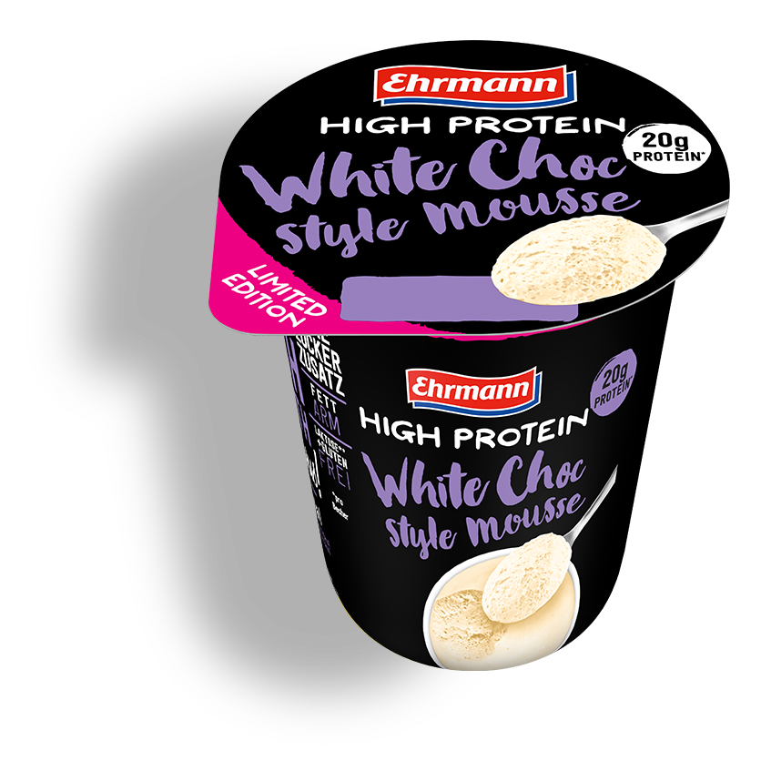 Produktbild 836x836px - 04002971286601_Ehrmann_High Protein Mousse 200 g_White Choc_DE_FI_SE_NO_DK Ehrmann High Protein Mousse Chocolate 200g